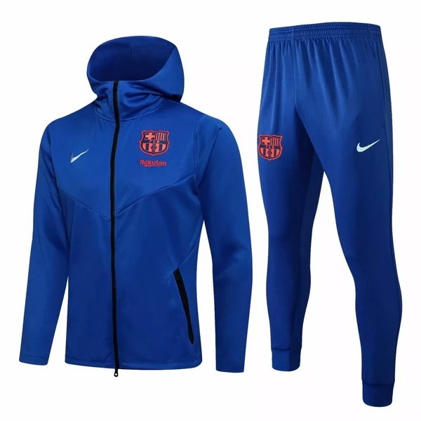 Chaqueta Con Capucha Barcelona 2021-22 Azul